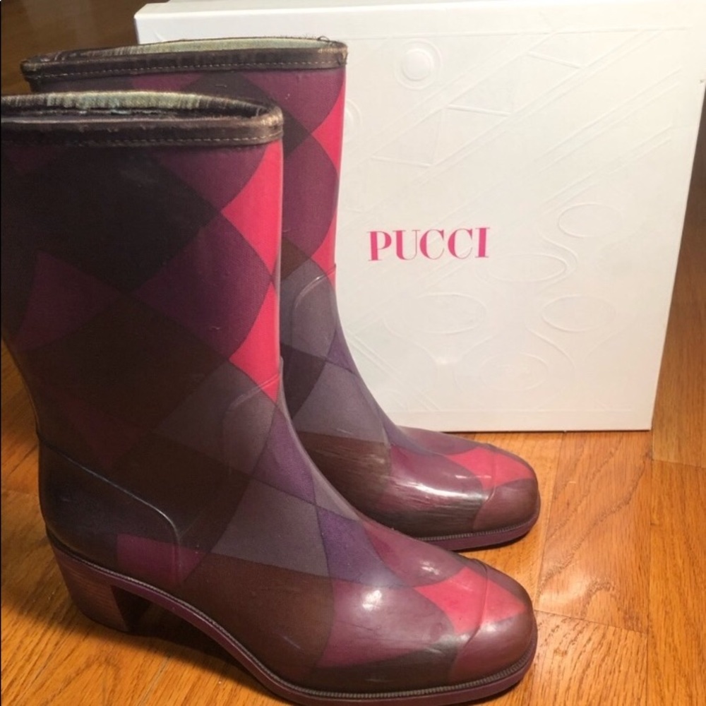 Emilio Pucci Multicolor rain boots